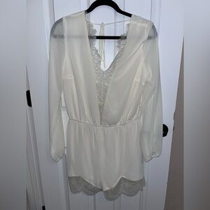 White lace romper